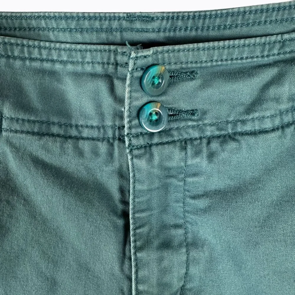 Lee Chino Mid-Rise Shorts 6M Aqua Cotton Preppy Beachy Nautical Classic Casual